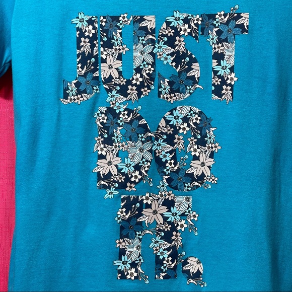 NIKE DRI FIT BLUE TEE JUST DO IT SIZE M - Picture 4 of 12